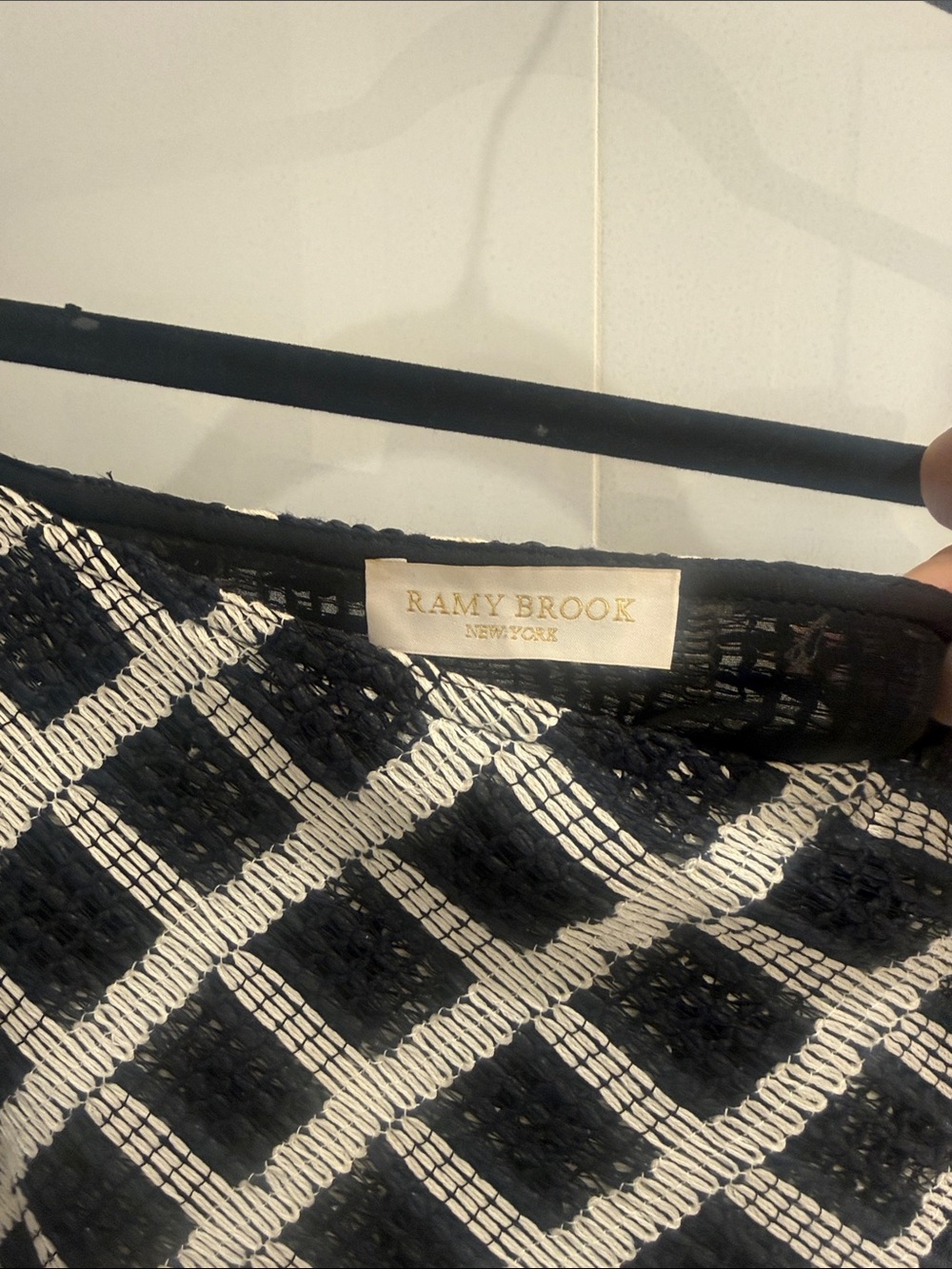 Ramy Brook Black and White Plaid Cotton Mini Skirt size 2 - Picture 3 of 3
